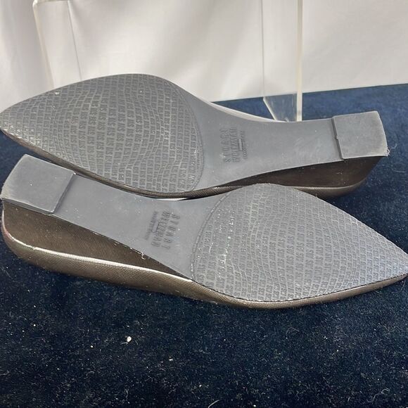 Stuart Weitzman Grey Patent Wedge - Picture 6 of 7